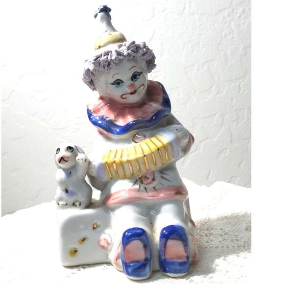 Clown Figurines  Hand Painted Traditional Clown Attire ( 3 in the Set) ~Vintage~ - Picture 6 of 9